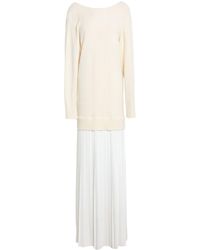 Suoli - Cream Maxi Dress Virgin Wool, Viscose, Polyamide, Cashmere - Lyst