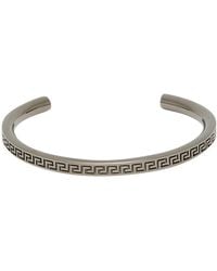 Versace - Greca Bracelet Ruthenium - Lyst