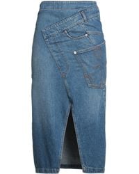 JW Anderson - Denim Skirt Cotton - Lyst