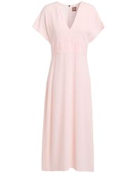 BOSS - Vestido midi - Lyst
