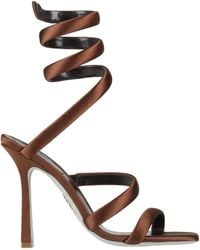 Rene Caovilla - Dark Sandals Textile Fibers - Lyst