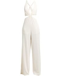 EUREKA by BABYLON - Ivory Jumpsuit Polyamide, Elastane - Lyst