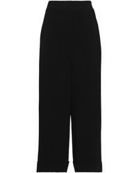 Alberto Biani Pressed-crease Cropped Tailored Trousers in Brown Slacks and Chinos Wide-leg and palazzo trousers Womens Clothing Trousers 