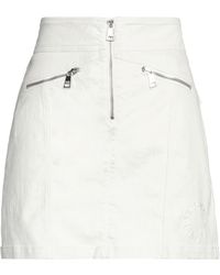 Karl Lagerfeld - Ivory Denim Skirt Cotton, Polyester, Polyamide, Elastane - Lyst