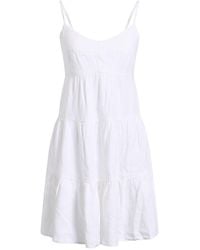 Honorine - Ivory Mini Dress Linen - Lyst