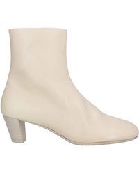 Marsèll - Ivory Leather Zipper Ankle Boots - Lyst