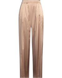 EMMA & GAIA - Khaki Pants Silk, Elastane - Lyst