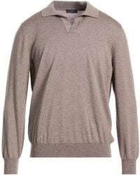 Barba Napoli - Taupe Sweater Virgin Wool - Lyst