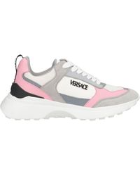 Versace - Light Sneakers Calfskin, Textile Fibers - Lyst