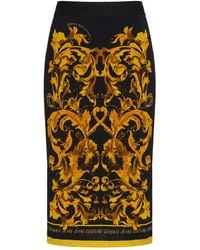 Versace Jeans Couture - Midi Skirt Viscose, Elastane - Lyst
