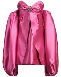 PATBO - Fuchsia Mini Dress Polyester, Polyamide - Lyst