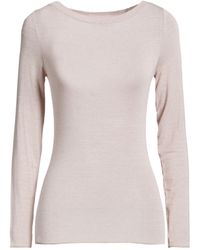 Purotatto - Taupe T-Shirt Modal, Cashmere, Elastane - Lyst