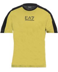 EA7 - T-Shirt Cotton - Lyst