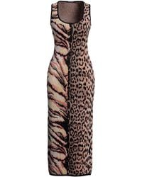 Roberto Cavalli - Midi Dress - Lyst
