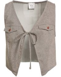 Alysi - Chocolat Tailored Vest Wool, Polyester, Viscose, Elastane - Lyst