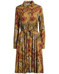 Caliban - Midi Dress Viscose, Elastane - Lyst