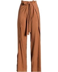 Liu Jo - Tan Pants Viscose, Polyester - Lyst