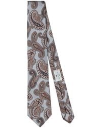 Etro - Slate Ties & Bow Ties Silk - Lyst