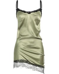 The Attico - Military Mini Dress Silk, Polyamide, Viscose - Lyst