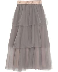 Peserico Long Skirt - Grey