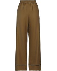 Blue Slacks and Chinos Wide-leg and palazzo trousers Momoní Clorofilla Pants In Silk Satin in Green_purple Womens Clothing Trousers 