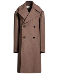 Dries Van Noten - Taupe Coat Wool, Polyamide - Lyst
