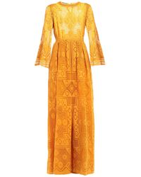 Alberta Ferretti Vestido largo - Naranja