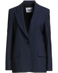 MSGM - Blazer Virgin Wool, Elastane - Lyst