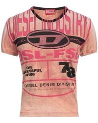DIESEL - T-Shirt Cotton - Lyst