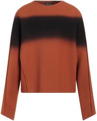 ZEGNA - Rust Sweatshirt Wool, Silk - Lyst