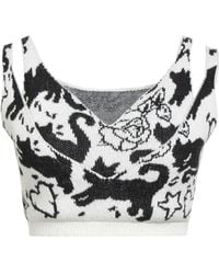 Twinset - Marco Rambaldi X Ivory Top Polyamide, Wool, Viscose, Polyester, Cashmere - Lyst