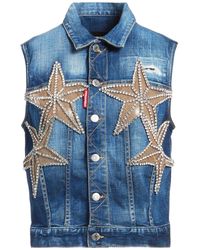 DSquared² - Denim Outerwear Cotton, Elastane, Polyamide, Brass, Glass - Lyst