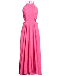 ViCOLO - Fuchsia Maxi Dress Viscose, Linen - Lyst