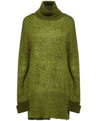 Manila Grace - Military Turtleneck Acrylic, Polyamide, Mohair Wool - Lyst