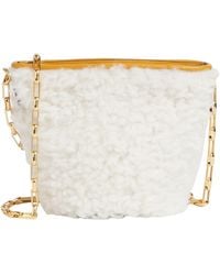 Marni - Cross-Body Bag Shearling, Cow Leather, Brass - Lyst