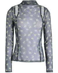 HUGO - Charcoal Top Polyester, Elastane - Lyst