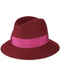 Borsalino - Burgundy Hat Wool - Lyst