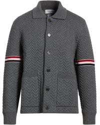 Thom Browne - Cardigan Virgin Wool, Cotton, Polypropylene, Polyamide - Lyst