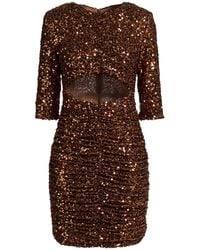 Babylon - Copper Mini Dress Polyester, Elastane - Lyst