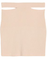 Kontatto - Ivory Mini Skirt Viscose, Acrylic, Elastane - Lyst
