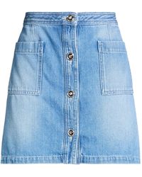 Versace - Denim Skirt Cotton - Lyst
