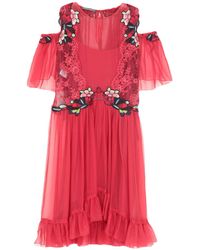 Alberta Ferretti Vestito al ginocchio - Rosso