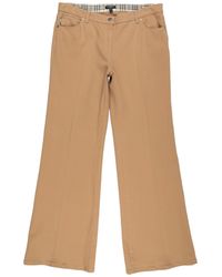 Burberry - Camel Pants Cotton, Elastane - Lyst
