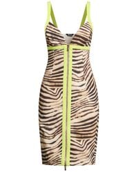 Just Cavalli - Sand Midi Dress Polyester, Elastane - Lyst