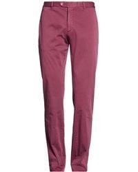 Etro - Burgundy Pants Cotton, Elastane - Lyst