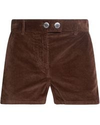 Pinko - Chocolate Shorts & Bermuda Shorts Cotton, Modal, Elastane - Lyst