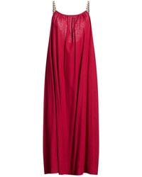 Compagnia Italiana - Brick Midi Dress Linen, Viscose - Lyst