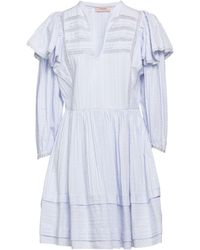 Twin Set - Azure Mini Dress Cotton - Lyst