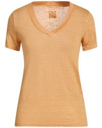 120% Lino - Camel T-Shirt Linen - Lyst