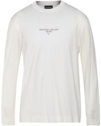 Emporio Armani - T-Shirt Lyocell, Cotton - Lyst